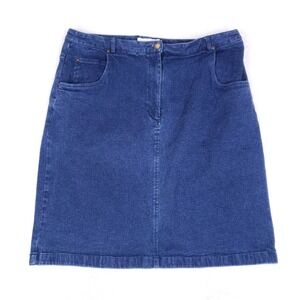 Vintage 90s Westbound Denim Skirt‎ Blue Size 14 Made in Hong Kong A-Line